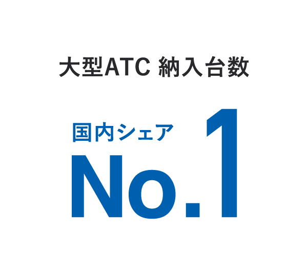 大型ATC 納入台数 国内シェアNo.1